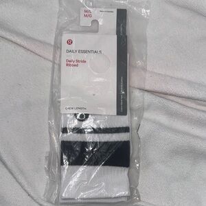 Lululemon Daily Stride Ribbed Socks Crew Length *NWT